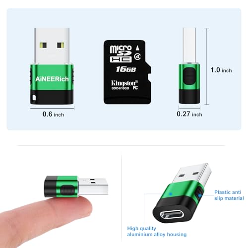 AiNEERich USB to USB C Adapter 6 Pack,Type C Female to A Male Converter - image 6