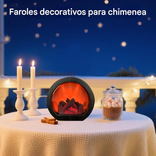 Lampe de feu LED portable à pile et USB pour intérieur et extérieur - 6