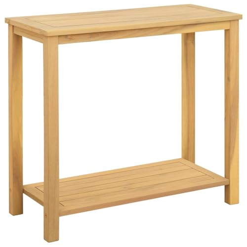 vidaXL Table Console de Jardin Acacia Clair 80 x 35 x 75 cm, Jardin, Jardinière rectangulaire,...