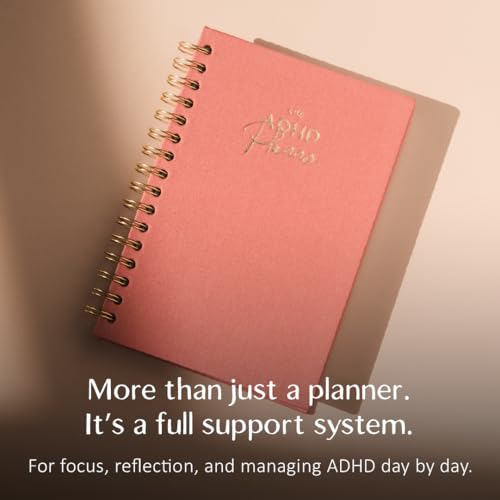 The ADHD Planner - Undated Daily Weekly Schedule Organizer Journal for Disorganized People - Habit Tracker Record Emotions & Mood - Academic Goals - Structure & Focus for Adults Brains (Spiral) (Red) - Image 4