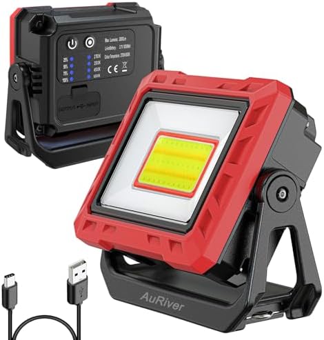AuRiver Lampe LED de travail, 2000 lumens, super lumineuse, inspe...