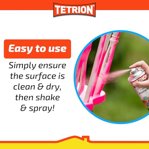 Image of Tetrion Easy Spray Paint - Bright Red 400ml - Acrylic Spray for Wood, Metal, Plastic, Ceramic & More - Smooth, Vibrant Finish, Long Lasting - Indoor & Outdoor Use, 13.5 Oz