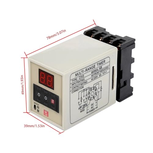 Relais temporisé AH3-DM avec double mode de programmation de 12V