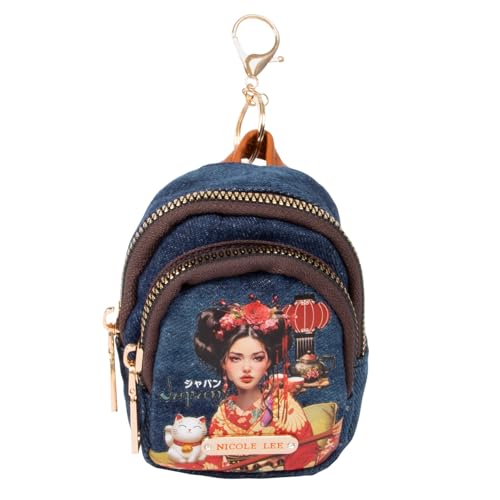 Opiniones y reviews de Mochilas Nicole Lee Top 5. 42 Llavero Nicole Lee Monedero Mochila Mezclilla Akiko FW24