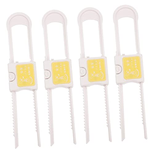 SAFIGLE 4個スライド式キャビネットロック ロック 食器棚 用 取っ手付き家具対応 耐久性のある設計で簡単取り付け
