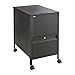 Safco 5364BL Locking Mobile Tub File with Drawer Letter Size 17w x 26d x 28h Black