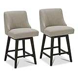 CHITA Counter Height Swivel Bar Stools Set of 2, FSC...