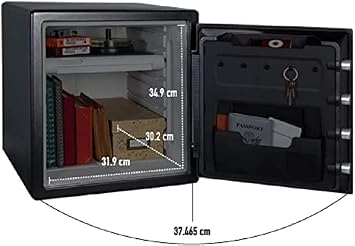 SentrySafe Alarm Fire/Water Safe, 1.23 Cu Ft, Black