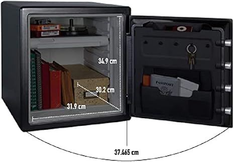 SentrySafe Alarm Fire/Water Safe, 1.23 Cu Ft, Black