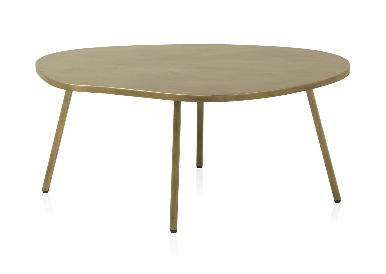 Table d'appoint en métal doré : petit meuble de salon moderne et chevet chic