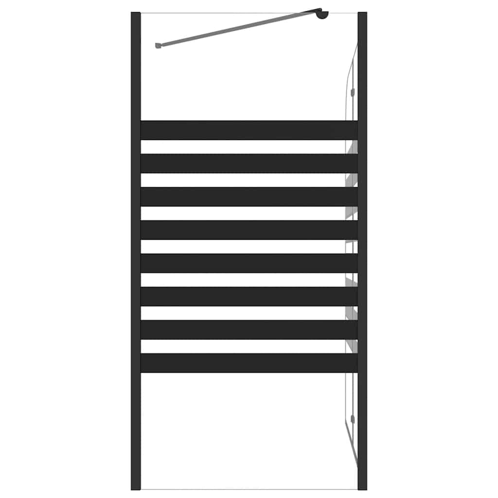 Mampara de ducha de vidrio templado 120 x 68 x 130 cm con marco de aluminio plegable y brazo de apoyo, mampara de ducha negra para entrada de ducha, cabina de ducha, ducha esquinera y
