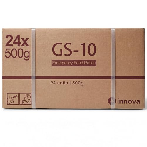 Produit spécial GS-10 Emergency Food 24 x 500 grammes de nourriture longue durée - durée de conservation extrêmement longue | ration de combat
