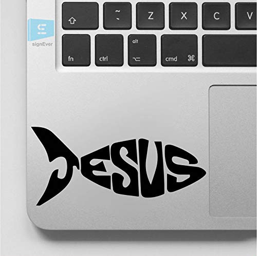 SIGN EVER Jesus Fish Decal Vinyl Laptop Stickers 15.6 14 13 12 Inch and All Models L x H 8.00 cm x 7.00 cm Pack of 2 (B083FTYM3N) Amazon Price History, Amazon Price Tracker