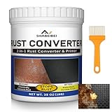 Rust Converter & Metal Primer -Removes Rust, Encapsulates & Protects, Works as Undercoating and Paint, Long-Lasting inhibitor for Cars, Trucks, Metal Surfaces(35 oz)