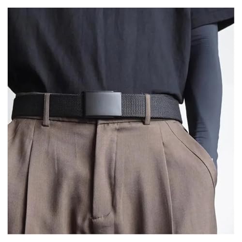 Men's Belt Fashion New Unisex Trousers Belt Women's Belt Canvas Belt(Black)2