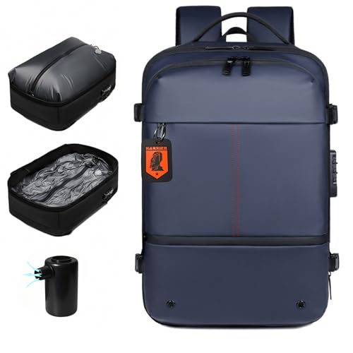 Image of KARRIER Vacuum Compression Backpack for Men & Women - 3-in-1 Travel Bag with Built-In Compression System, 17.3 inch Laptop Sleeve & Cabin-Friendly Design