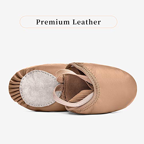 Stelle Half Soles Dance Shoes Leather Lyrical Pirouette Turners Dance Shoes For Turning (Girls/Women/Men/Adult) (Tan, 6/7) #TOP2