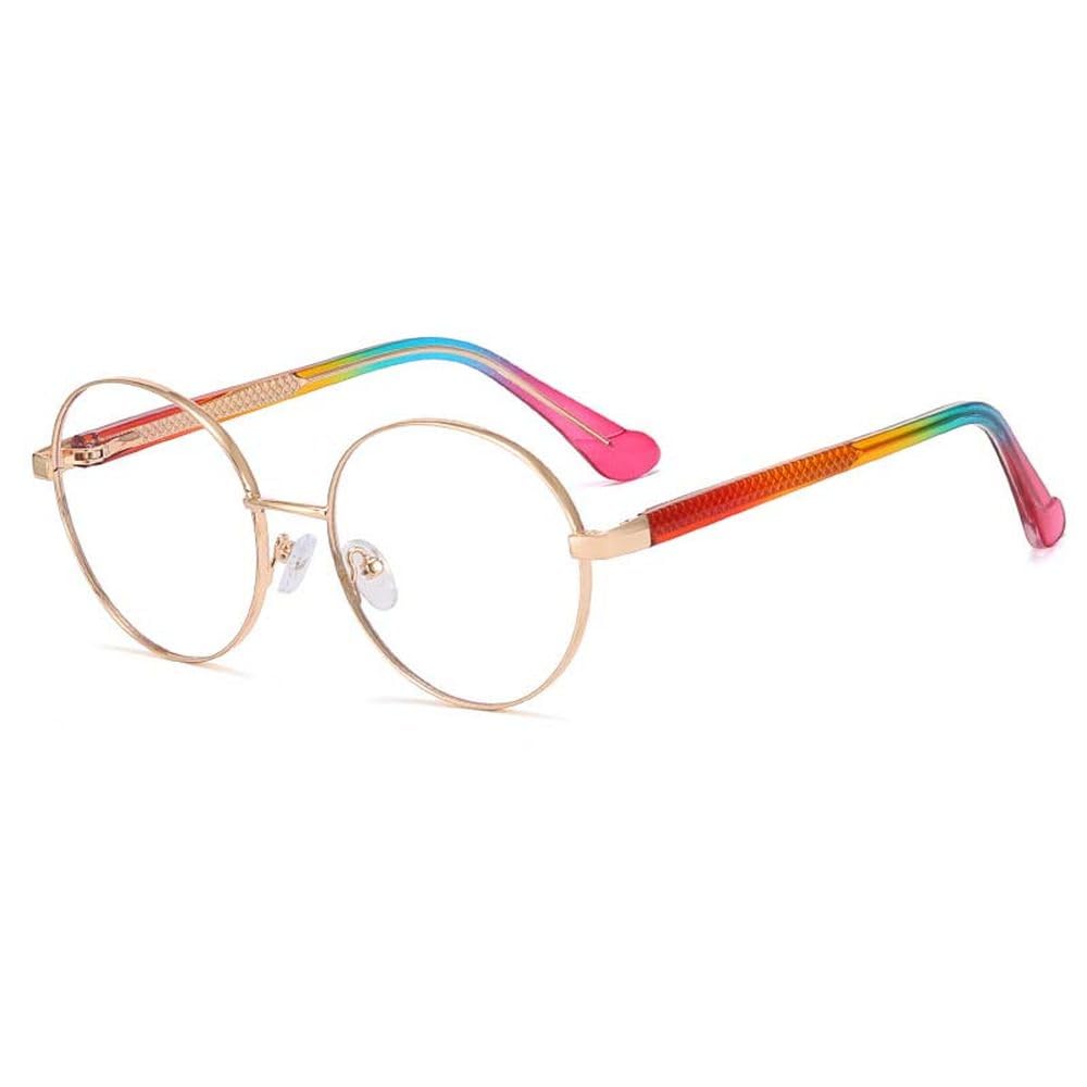 Okrągłe oprawki do okularów damskie plastikowe tytanowe modne okulary