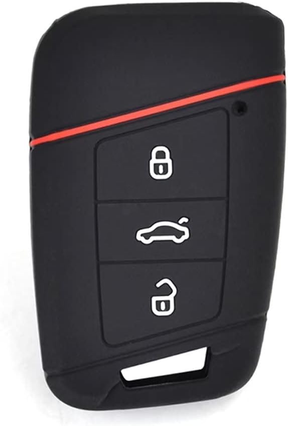 Key Fob Cover Soft Silicone Protective Sleeve Remote Key Accessories Compatible with VW Volkswagen Passat B8 Jetta Skoda Kodiaq Superb A7