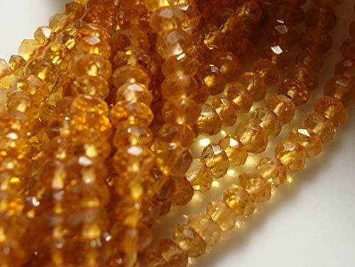 Citrine micro facettée de qualité supérieure, mini perles transparentes 3mm pour bijoux de luxe