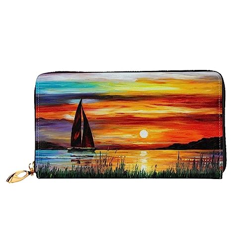 Étui à cartes long femme motif bateau idéal pour organiser vos sorties et voyages quotidiens