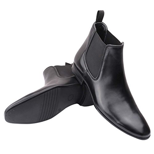 Image of Harrykson London Men's Constructed Black Leather Formal Boot
