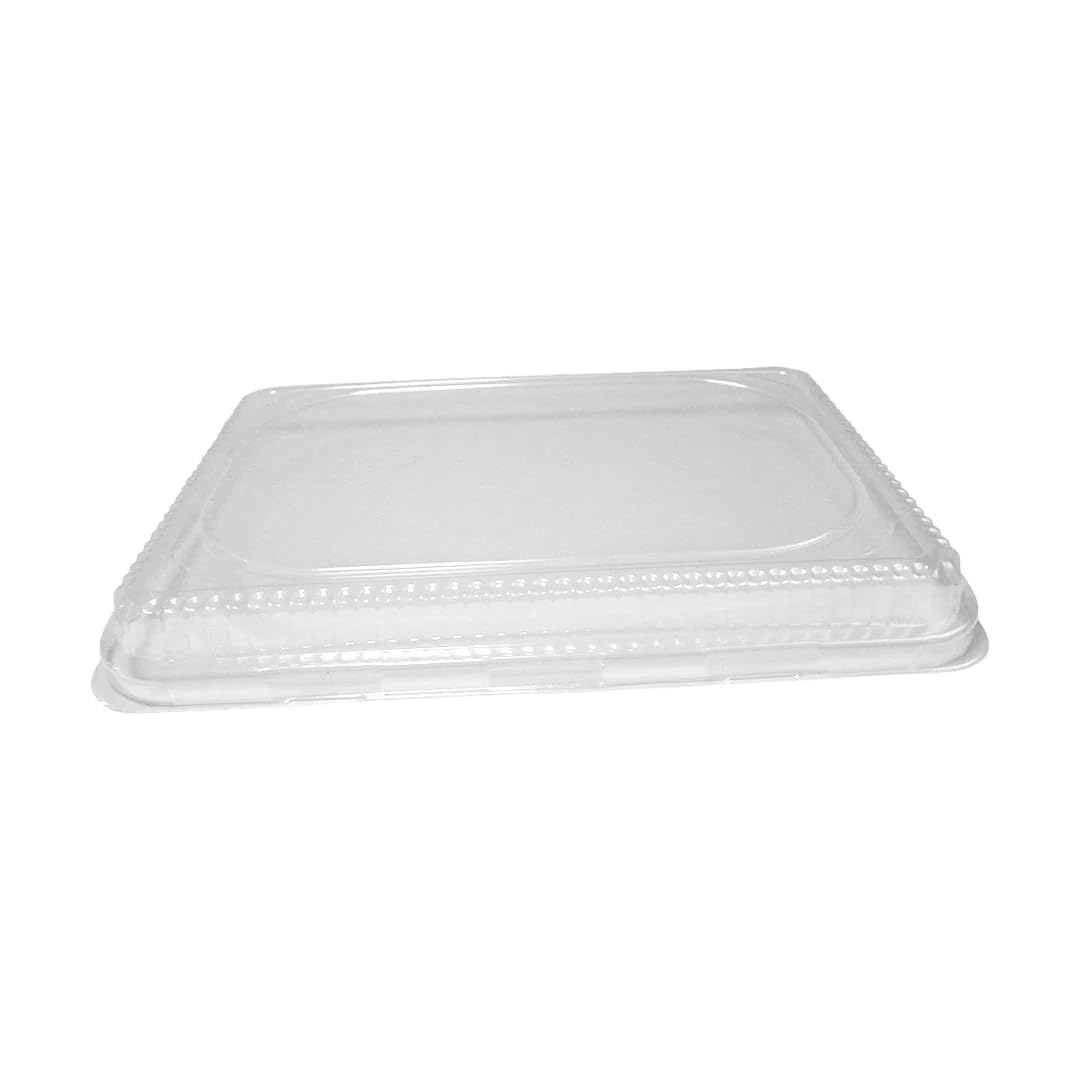 HFA Handi-Fold Clear OPS Quarter Size Sheet Cake Pan Dome Lid - 13" L x 8" W x 1 5/8" H by Handi-Foil – 13.0 inches, Plastic, Clear, Pack of 100, Model 309DL-100