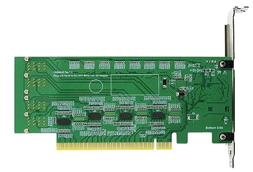 Adaptador Micro SATA PCIe x16 Gen 4 con ReDriver para MiniSAS HD x8 miniatura 7