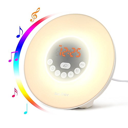 Suntrue - Sunrise Alarm Clock for Heavy Sleepers with 6 Nature Sounds, FM