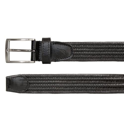 Image of Nautica Men's Casual Leather Belt | Everyday | Classic | Pants | Jeans | Khakis | Chinos | Metal Buckle