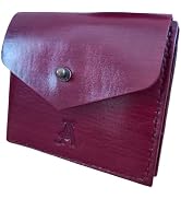 Handmade Genuine Leather Women's Wallet | Brown, Red Handcrafted Slim Minimalist Retro Design Wal...