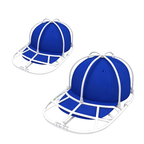 AUTOOOO 2 Stück Cap Waschmaschinen Form, Baseballmütze Waschgestell Cap Washer für Baseballmützen Verformungsschutz & Aufbewahrung für Caps Kappen Waschen Aufbewahrung für Erwachsene und Kinder