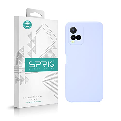 Image of SPRIG Compatible with VIVO Y33s Phone Liquid Silicone Cover Premium Back Cover Drop Tested Shock Proof Mobile Case for Men, Women, Boys and Girls with Camera Protection (Light Purple)