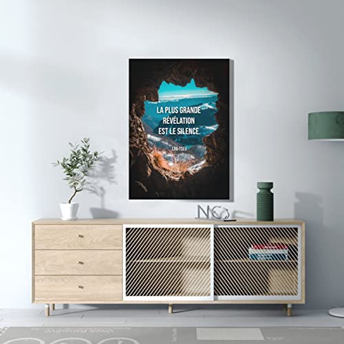 Tableau décoratif toile imprimée citation de sagesse 60 x 85 cm - 3