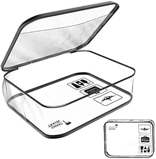 2 Pack - Airport Security Toiletry Bags - 100% Guaranteed - TSA Approved Liquids Bag - Hinged Opening Pockets - for Men, Women and Children (X2)