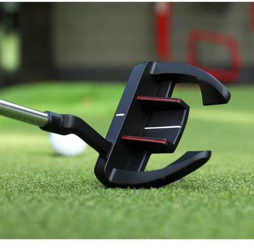 Ox Horn Style Mallet Putter, 3 Degree Loft Right Hand Golf Club z linią celującą, gumowy uchwyt ze stopu dla dorosłych Mężczyźni Kobiety Wysoka przebaczenie Praktyka