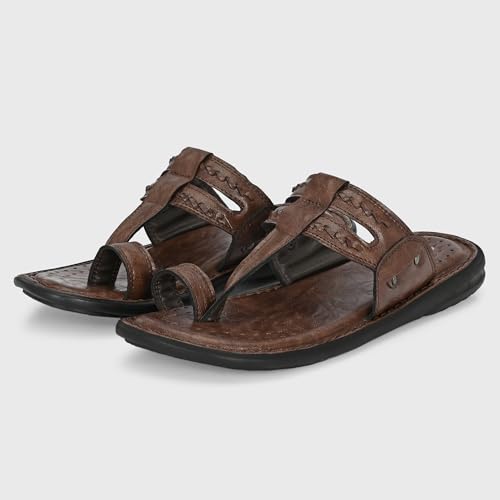 Image of Centrino Men's Slippers | Kolhapuri Style Chappals with Soft Cushioned Footbed | Comfortable & Durable | Traditional Yet Stylish Footwear for Men (9552)