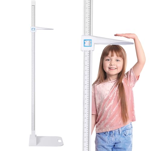 Toise en alliage d'aluminium portable et réglable de 20 à 210 cm pour la maison et le bureau