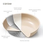 CAROTE Ceramic Cookware Sets, Pots and Pans Set Non Stick Non Toxic, Induction Cookware, Kitchen Cookware Sets, Pots Set for Healthy Coooking 15PCS, Taupe - Image 3