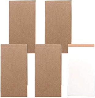 5PCS Mini Notebook A6 Notepad Kraft Cover Blank Page Sketchbook Square Drawing Pocket Notepad Flipbooks Small Reporters Scrap Books Notebbook Multipack For Adults Kid Teenagers Memos Painting Graffiti