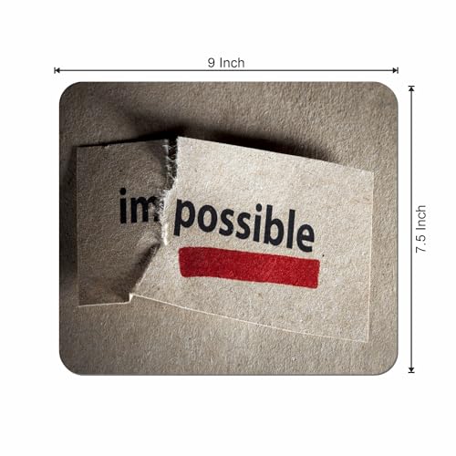 Image of Tshirtwala I Am Possible Motivational Mouse Pad | Inspirational Quote Desk Mat | Non-Slip Rubber Base | Office, Study & Gaming Use
