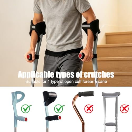 Lot De 4 Coussinets Pour Béquilles, Coussinets De Poignée Pour Béquilles, Coussin Pour Béquille Et Protection, Coussinets De Béquille Pour Avant, Coussinets Pour Canne Pour Enfant – vue 7