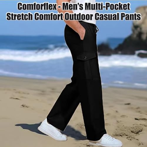 Comforflex - Men's Multi-Pocket Stretch Comfort Outdoor Casual Pants, Men's Cargo Pants Casual3