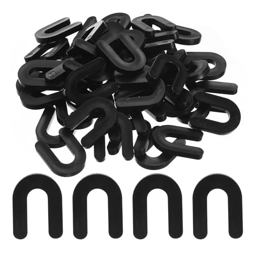 uxcell 500Pcs Horseshoe Shim Tile Spacers 6mm 1/4 Inch U Shape Plastic Wall Floor Tile Spacers for Tile Leveling, Black