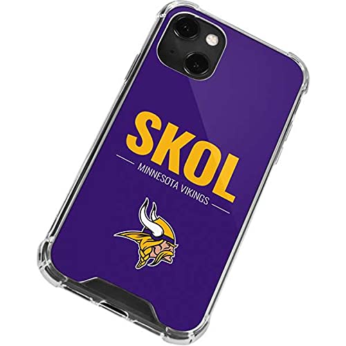 Skinit Clear Phone Case Compatible with iPhone 13 Mini - Officially Licensed NFL Minnesota Vikings Team Motto Design