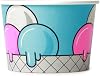 أكواب Sephra Ice Cream | 50pcs | يمكن التخلص منها | Blue Bubble Pattern | لـ Ice Cream و Gelato و Frozen Yoghurt والمزيد 4oz