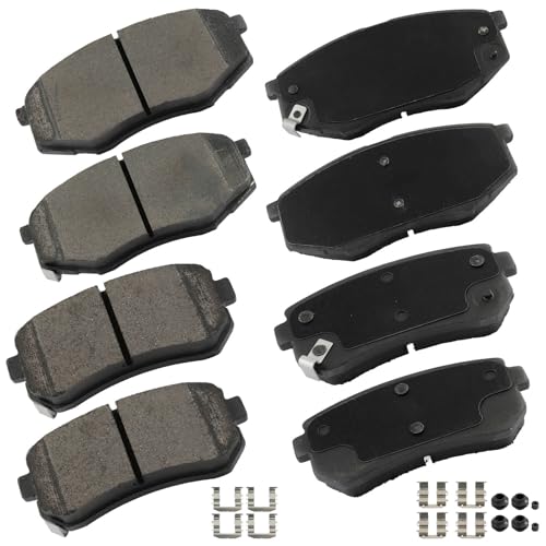Image of cciyu D1398 & D1447 Front Rear Ceramic Disc Brake Pads Kit For Hyundai For Tucson 2010-2012,For Kia For Sportage 2011