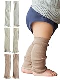 SOWAN 3 Pairs of Leg Warmers Baby Toddler Ribbed Leggings Kneepads Crawling Boys Girls 100% Organic