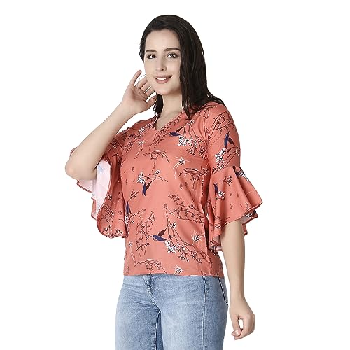 Image of DHRUVI TRENDZ Solid Regular Fit Jeans Rayon Western Tops for Women Stylish