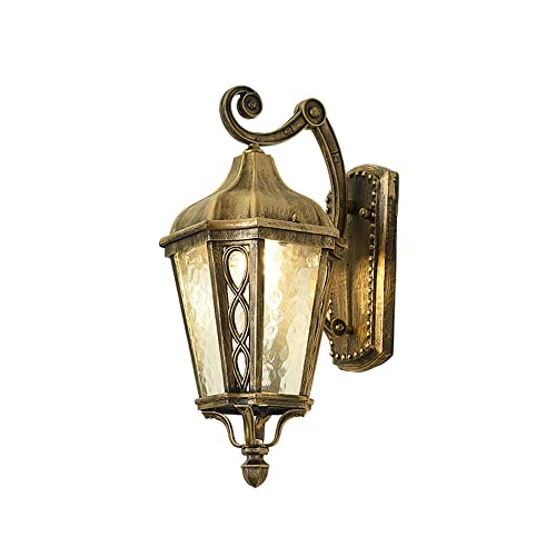2 Piezas, Apliques de Pared semiempotrados Vintage, Impermeables, IP54, para Exteriores, Estilo Europeo, E27, para pasillos, Balcones, iluminación Decorativa, Color Negro/Bronce.